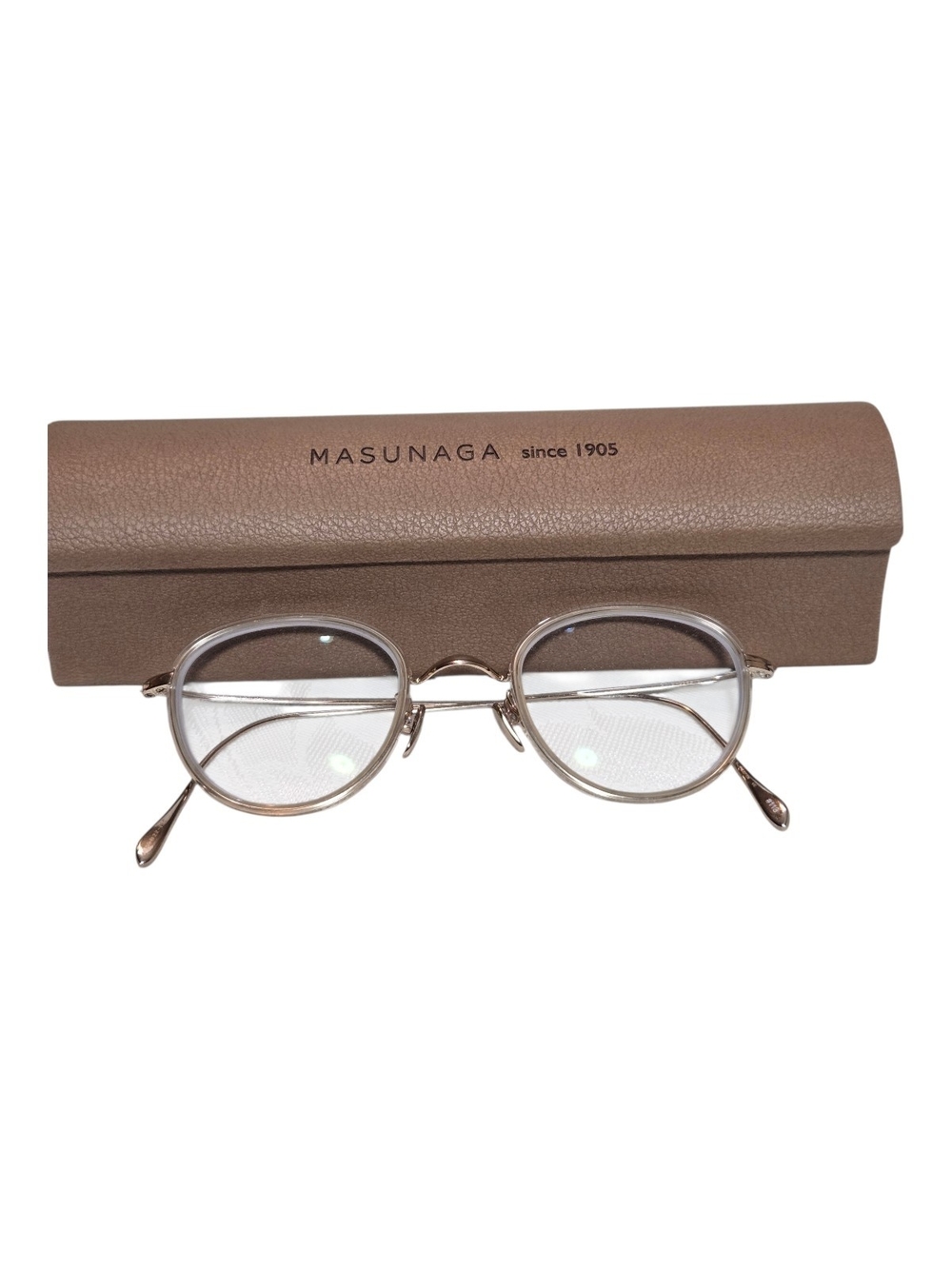 Masunaga GMS-396 BTS Titanium Eyeglass Frames Gold #113 Made in Japan
